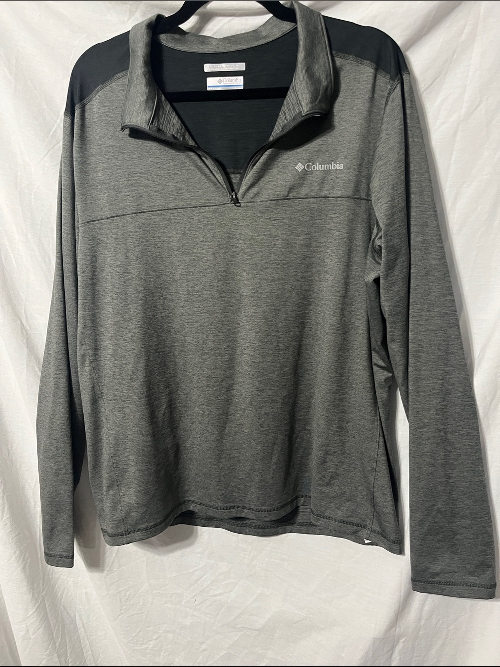 Columbia Charcoal and Black Half-Zip Performance Pullover